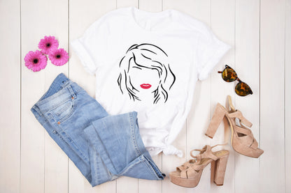 Red Lip White T-shirt